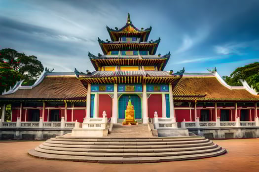 the buddha temple in hanoi, vietnam. AI-Generated photo