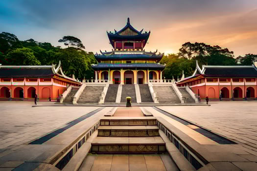 the temple of the lotus in vietnam. AI-Generated photo