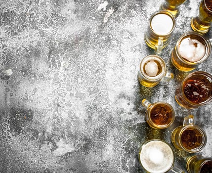 Glasses with fresh beer. photo