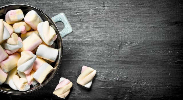 Marshmallow in a bowl. photo