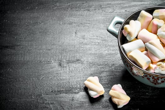 Marshmallow in a bowl. photo