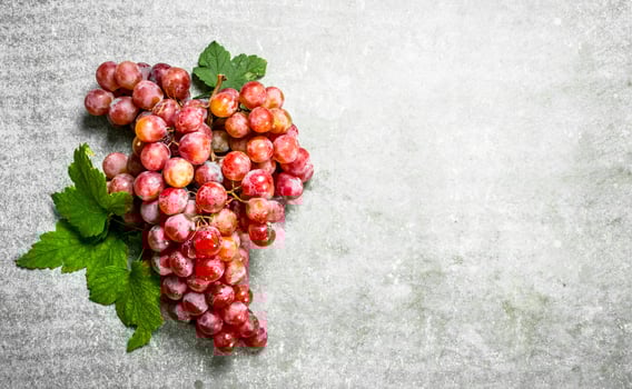 bunch of red grapes. photo