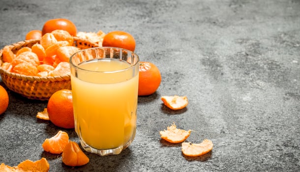 Freshly squeezed juice of ripe tangerines. photo