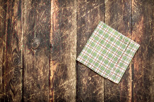 Serving background. Textile napkin. photo