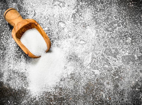 Scoop with sugar. photo