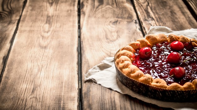 Cherry pie for old fabrics. photo