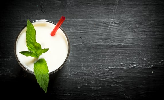 Milkshake with mint. photo