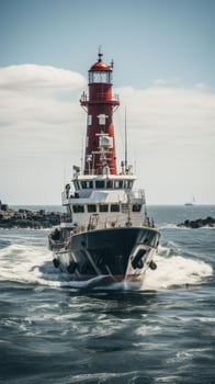 Military liner at sea with helicopters and warships photo