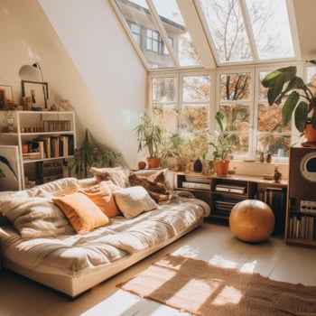 Home furnishings with pastel beige tones. photo