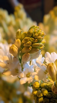 white tuberose flower image with portrait night blur backround image for floral background photo
