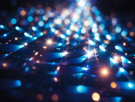 Blue And White colorful lens flare glowing light pattern in background AI Generated photo