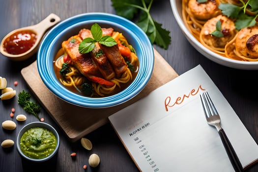 a meal plan for the week. AI-Generated photo