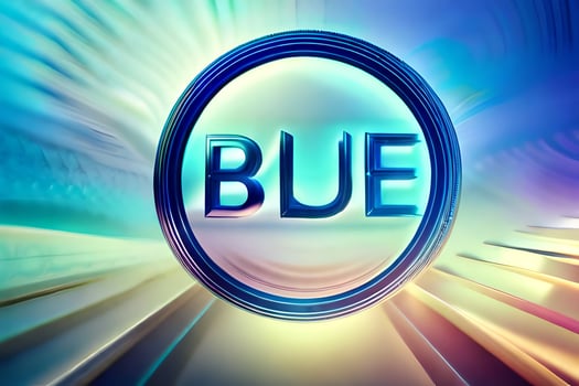 the word blue is shown in a blue background. AI-Generated photo