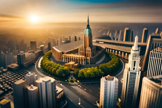 the city of new york is shown in this photo. AI-Generated photo