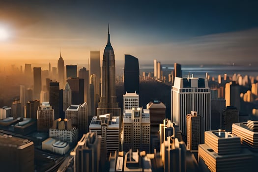 the city skyline is shown in the background. AI-Generated photo