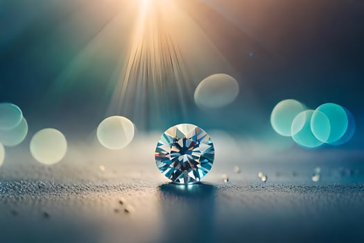 a diamond is shown in the light. AI-Generated photo