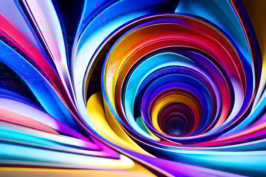 colorful abstract art with a spiral shape. AI-Generated photo