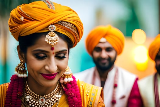 indian wedding in delhi. AI-Generated photo