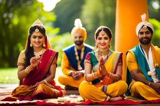 indian wedding ceremony. AI-Generated photo