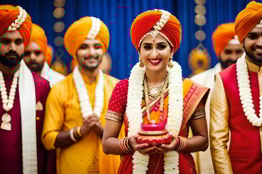 indian wedding ceremony in bangalore. AI-Generated photo