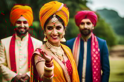 indian wedding in the uk. AI-Generated photo