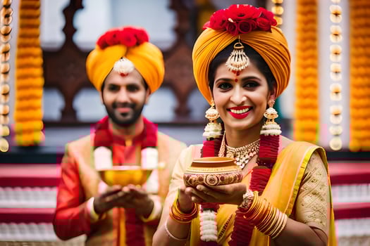 indian wedding in delhi. AI-Generated photo
