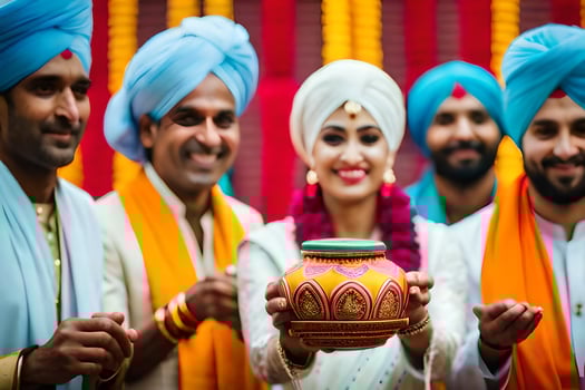 indian wedding ceremony in london. AI-Generated photo