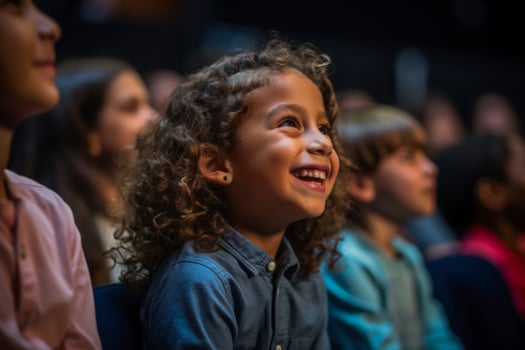 Kids excitedly sharing their aspirations of becoming actors directors and playwrights photo