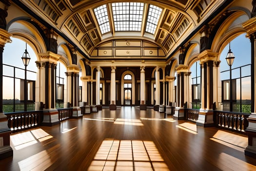 the grand hall of the royal academy of arts. AI-Generated photo