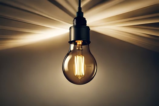 an old fashioned light bulb is shown in the dark. AI-Generated photo
