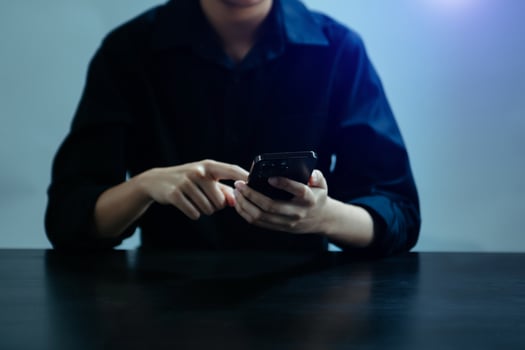Businesswoman hand using laptop, tablet and smartphone in office. Digital marketing media mobile app and discussing plan new start up project. photo