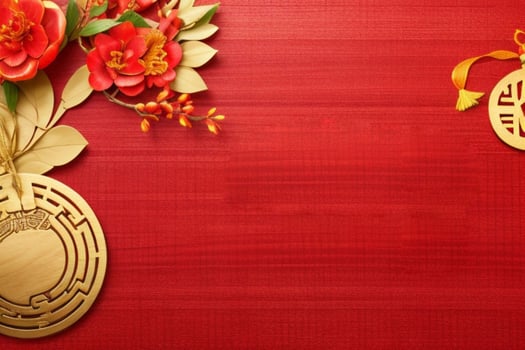 Chinese New Year background. AI Generative Pro Photo