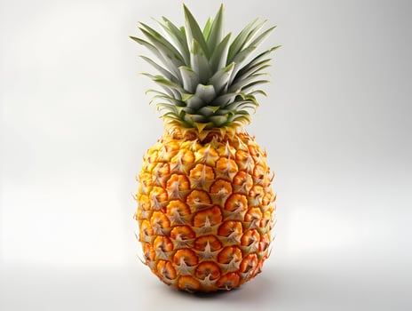 Isolated ananas on the white background. High quality. AI Generative photo