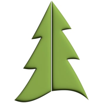 Christmas tree 3d decoration and design. photo