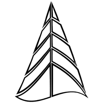 Christmas tree drawing hand decoration and design. photo