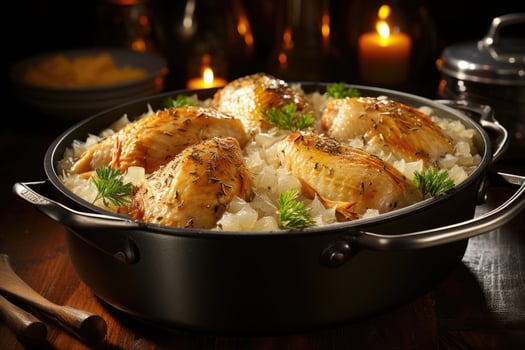 cracker barrel southern style chicken and dumplings AI Generated photo