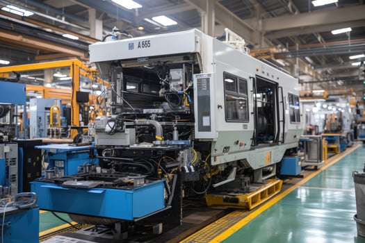 inside factory show production line professional advertising photography AI Generated photo