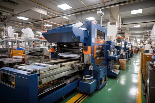 inside factory show production line professional advertising photography AI Generated photo