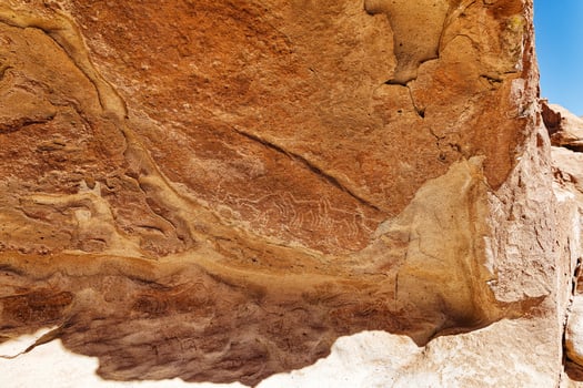 Yerbas Buenas Archaeological Site - Chile. Cave Paintings - Atacama Desert. San Pedro de Atacama. photo