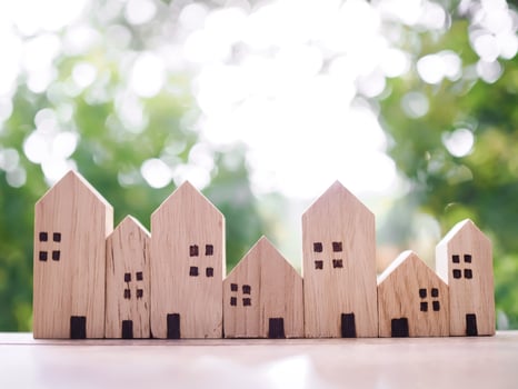 Miniature house for Property investment, House mortgage, Real estste concept. photo