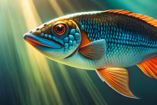 fish in the ocean, fish, underwater, fish, underwater, fish, fish, fish,. AI-Generated photo