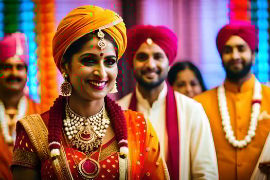 indian wedding in delhi. AI-Generated photo