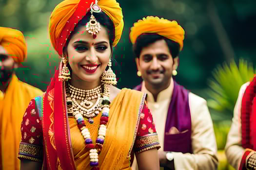 indian wedding in delhi. AI-Generated photo
