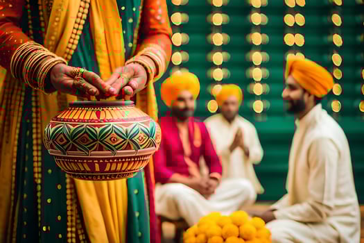 indian wedding ceremony. AI-Generated photo