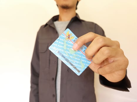 KTP Indonesia ID Card or E-KTP On Hand photo