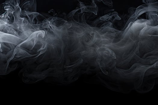 Abstract smoke moves on a black background. Design element. Abstract texture, dense smoke on black background, AI Generated photo