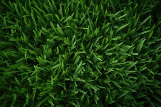 Green grass texture background. Top view of fresh spring green grass, directly above shot of fresh green grass or lawn, AI Generated photo