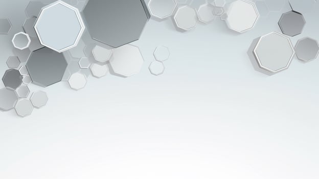 hexagon white background photo