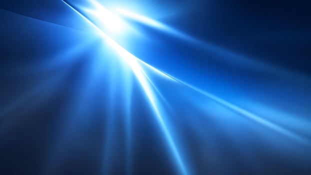 Blue smooth abstract background with shining light ai generative photo