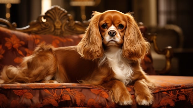 Cavalier King Charles Spaniel with a regal and refined trim photo